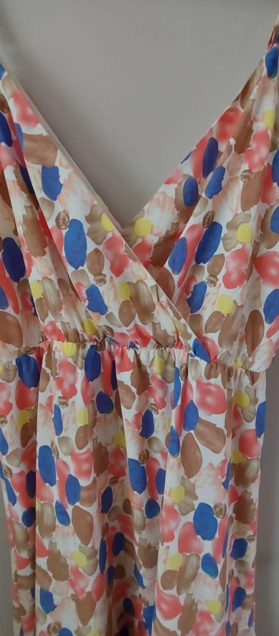 Vestido de verão com estampa colorida, tamanho G – photo 2